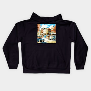 Small-Town Retro Dreamscape Kids Hoodie